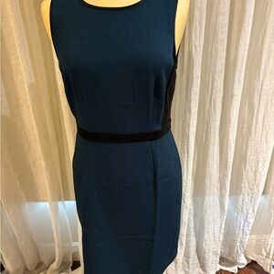 DKNY Teal and Black Mini Dress
